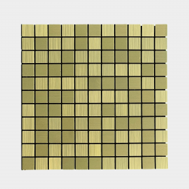 Самоклеющаяся панель для декора стен "Алюминий" Золотая мозаика (300х300х3мм) 20 штук