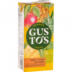 На­пи­ток с до­бав­ле­ни­ем сока «Gustos» яблоко-манго-ананас, 1 л