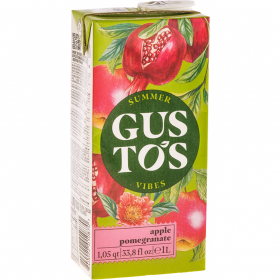 На­пи­ток с до­бав­ле­ни­ем сока «Gustos» яблоко-гранат, 1 л