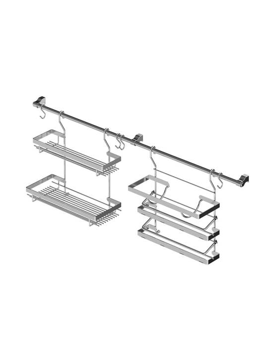 Рейлинговая система для кухни Starax S-4522-C (хром)