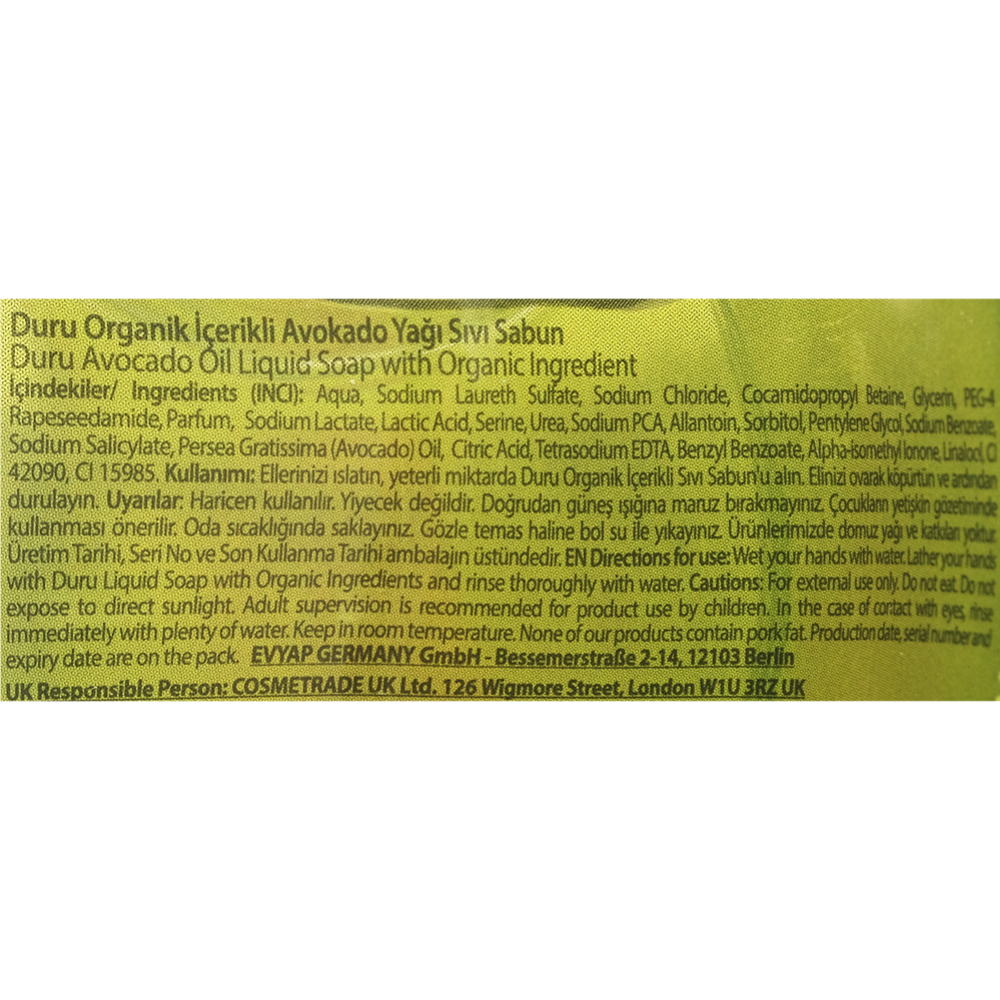 Мыло жидкое «Duru» авокадо, 500 мл