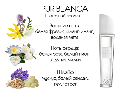 Парфюмерный набор Avon Pur Blanca для нее, (туалетная вода, 50 мл + дезодорант шариковый, 50 мл)