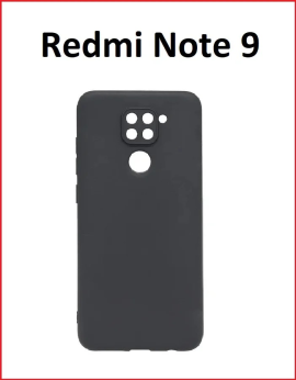 Силиконовый чехол для Xiaomi Redmi Note 9 черный