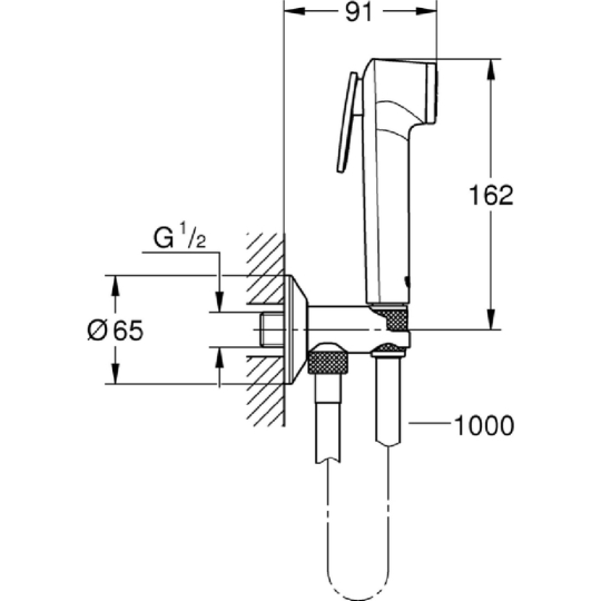 Лейка гигиеническая «Grohe» New Tempesta-F Trigger Spray, 26358000