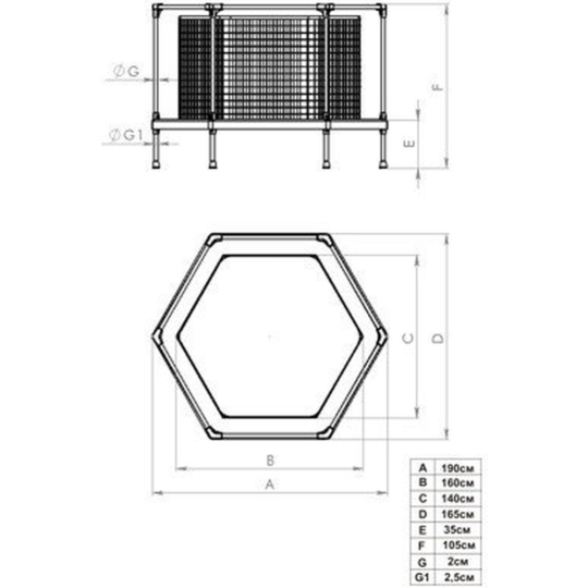 Батут-манеж «Leco IT» Home, гп060006, 180 см