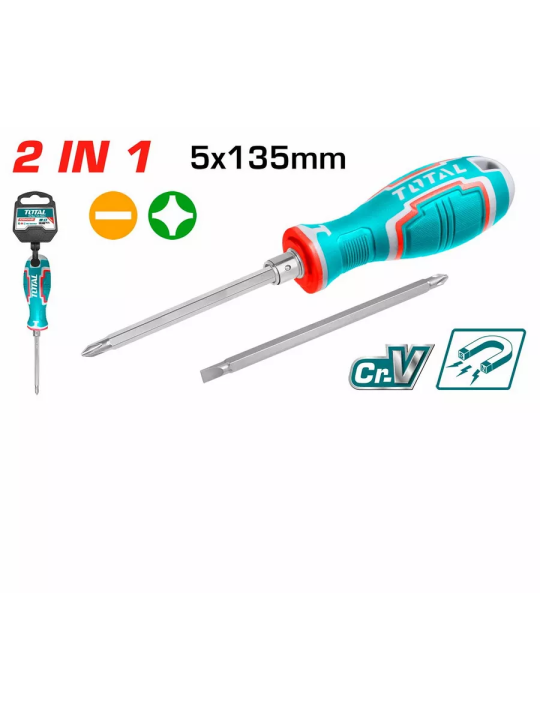 Отвертка 2 в 1 TOTAL THT250226