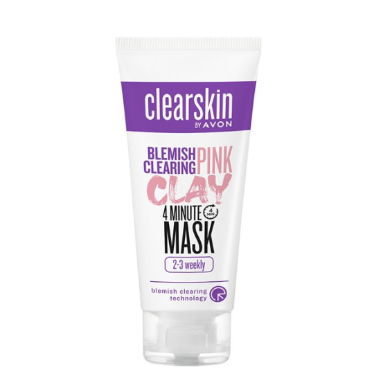 Розовая глиняная маска для лица Avon Clearskin "Для проблемной кожи", 75 мл