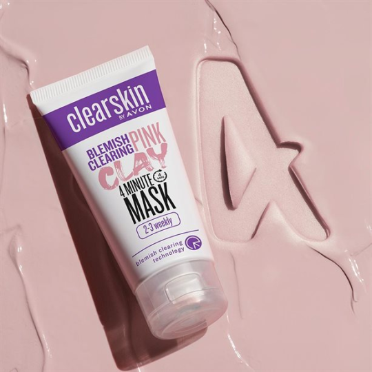 Розовая глиняная маска для лица Avon Clearskin "Для проблемной кожи", 75 мл