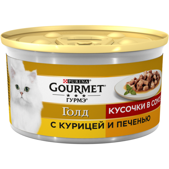 Корм для кошек «Gourmet Gold» курица и печень, 85 г