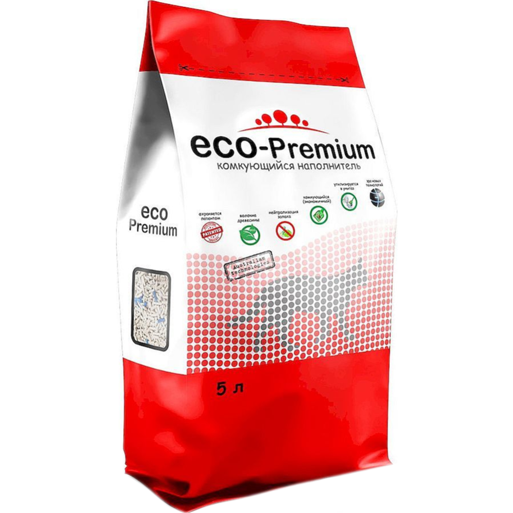 Картинка товара Наполнитель для туалета «ECO-Premium» Blue, комкующийся, древесный, 5 л/1.9 кг