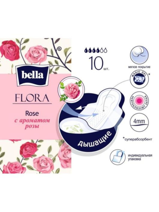 Прокладки женские Bella Flora Rose 20 шт. (2 уп.)