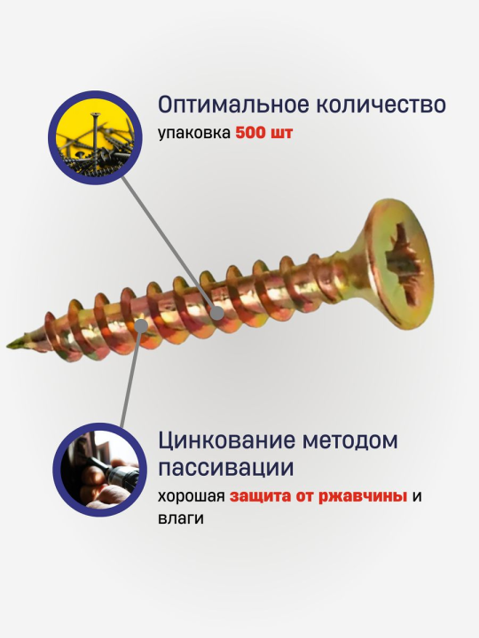 Саморезы универсальные 3,5x35 мм (500 шт.) РМЗ