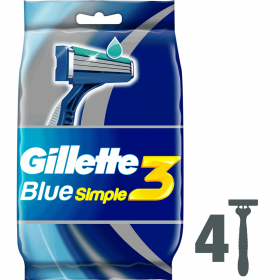 Бритвы од­но­ра­зо­вые «Gillette» Blue Simple 3, 4 шт