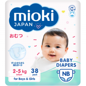 Под­гуз­ни­ки дет­ские «Mioki» размер NB, 2-5 кг, 38 шт