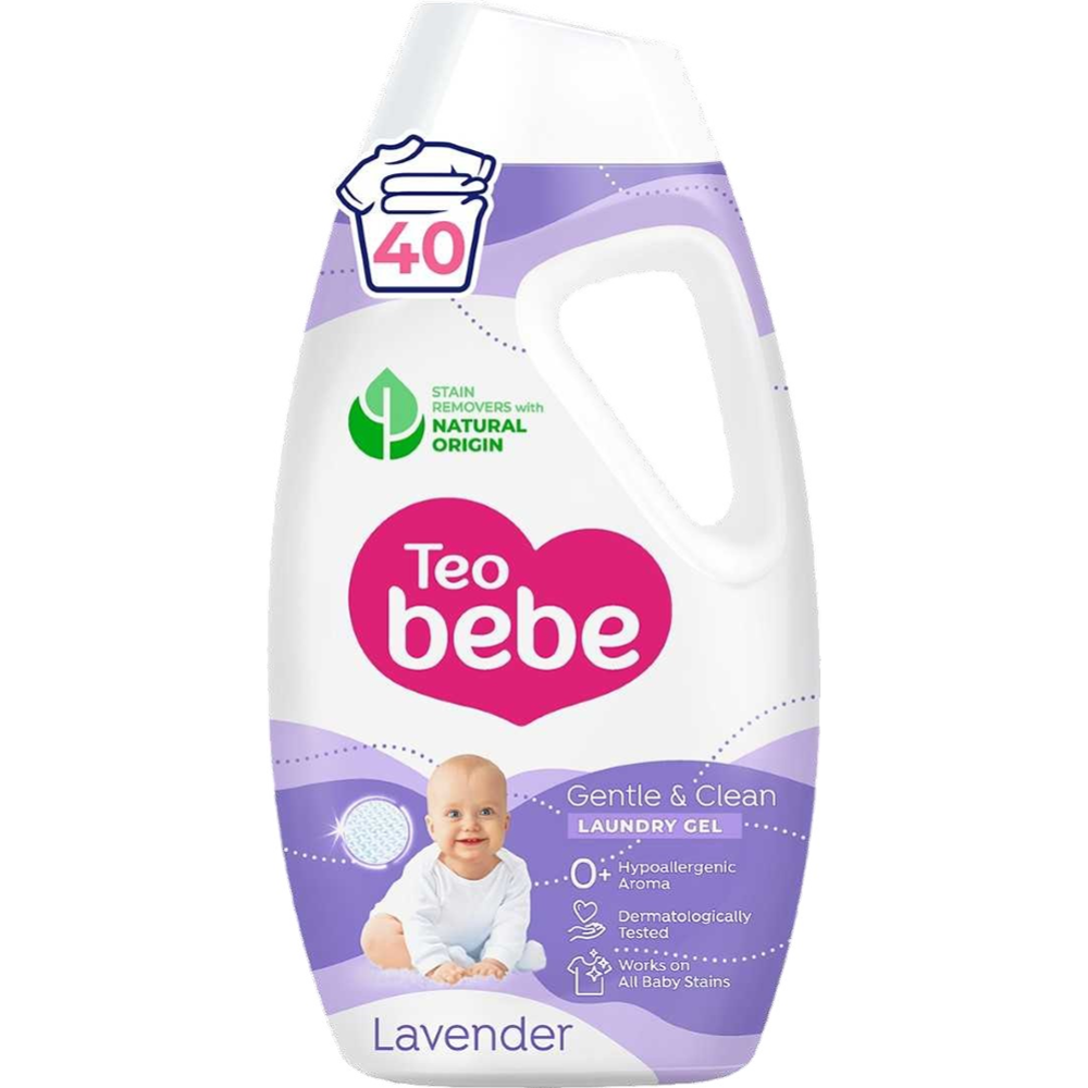 Картинка товара Жидкое средство для стирки детского белья «Teo Bebe» lavender, 1.8 л