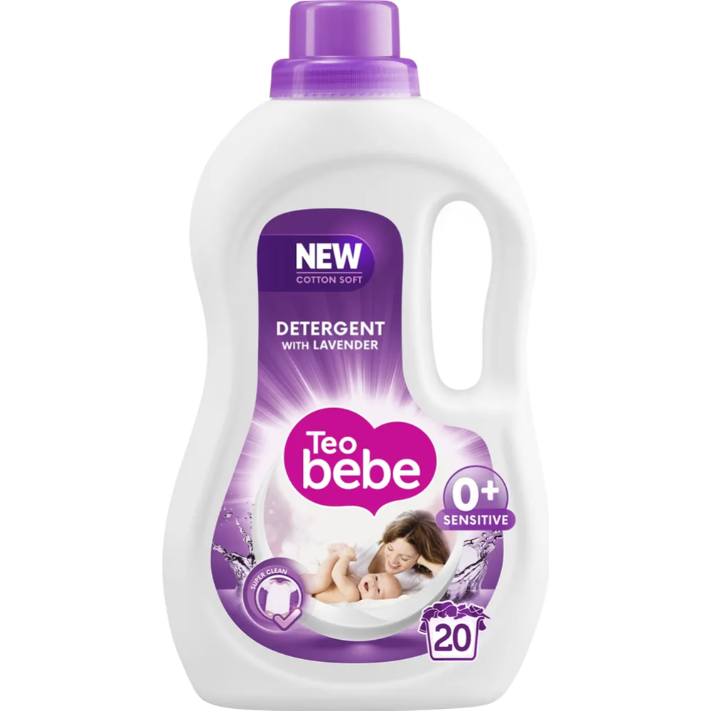 Жидкое средство для стирки детского белья «Teo Bebe» lavender, 1.8 л