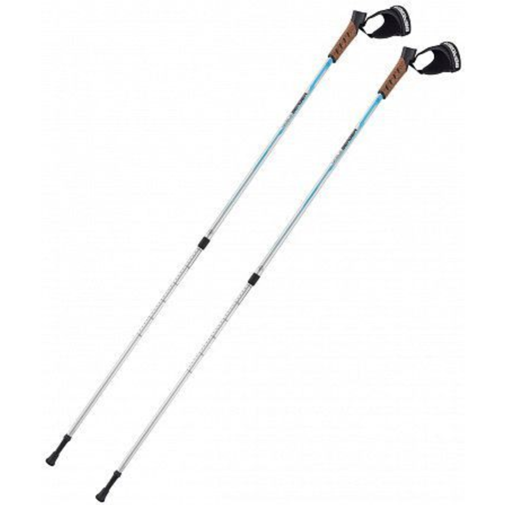 Палки для скандинавской ходьбы «Berger» Nimbus, 2-секционные, 77-135 см, серебристый/голубой