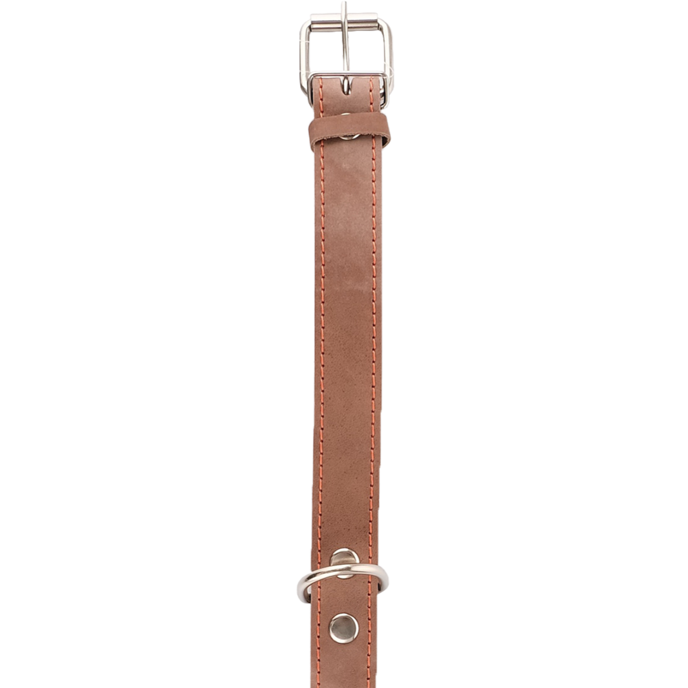 Ошейник «Хампо» кожаный, 3х45-60 см, подшитый, светло-бежевый