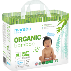 Под­гуз­ни­ки-тру­си­ки дет­ские «Marabu» Organic Bamboo, размер XL, 12+ кг, 36 шт