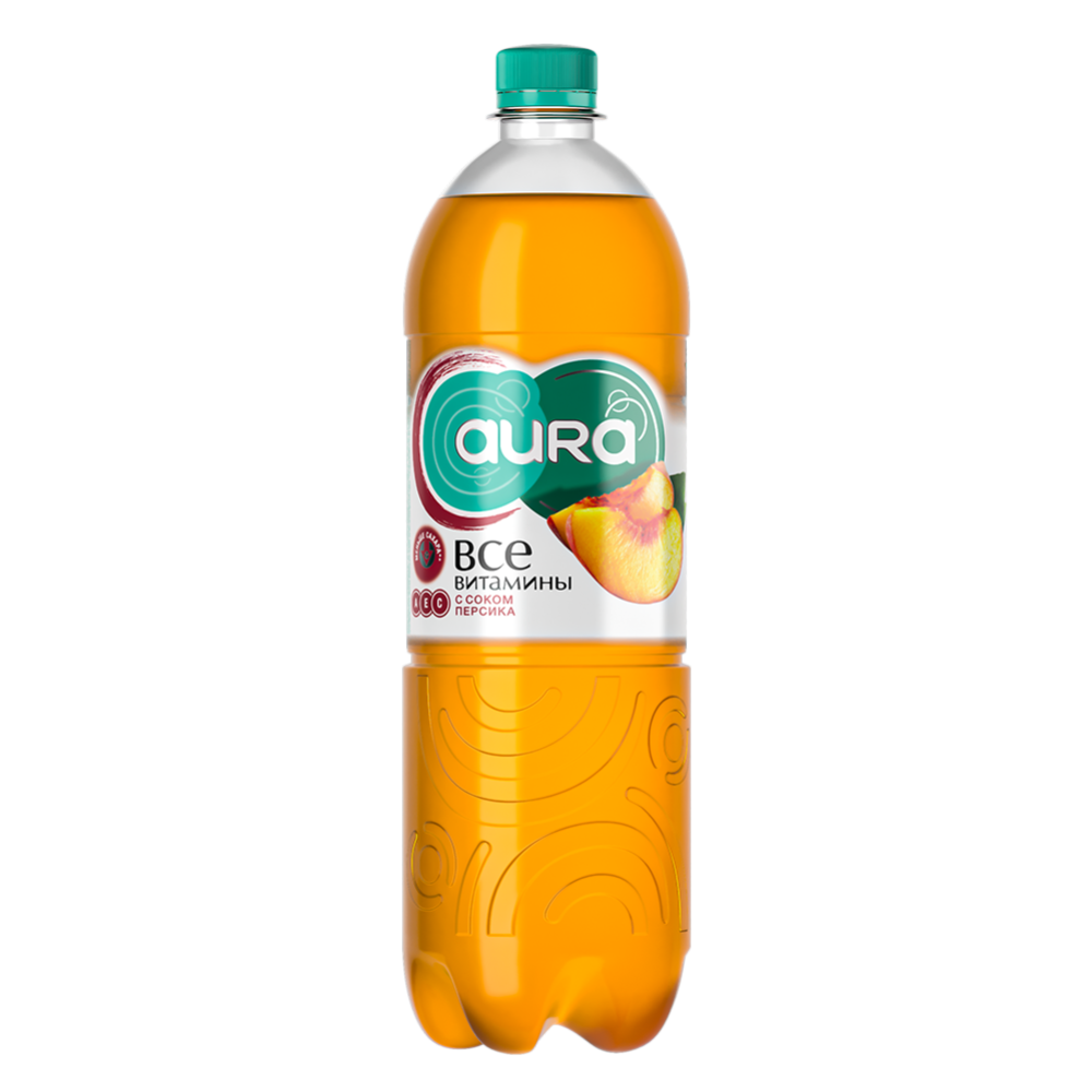 На­пи­ток со­ко­со­дер­жа­щий нега­зи­ро­ван­ный «Aura» персик, 1 л
