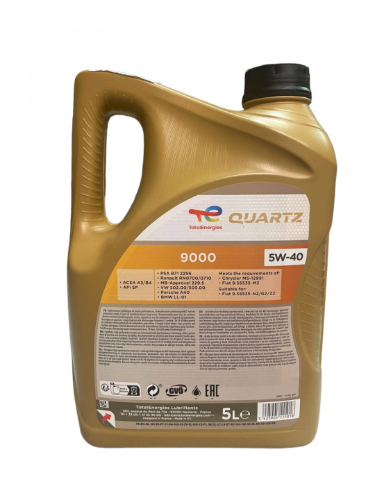 Моторное масло Total Quartz 9000 5W-40 5л