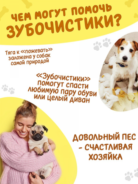 Лакомство Зубочистки "Мятные" для собак средних пород, 12 уп