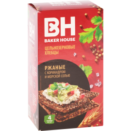 Хлебцы цельнозерновые «Baker House» Скандинавские ржаные, 180 г