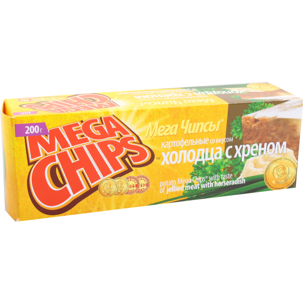 Чипсы картофельные «Mega Chips» холодец с хреном, 200 г