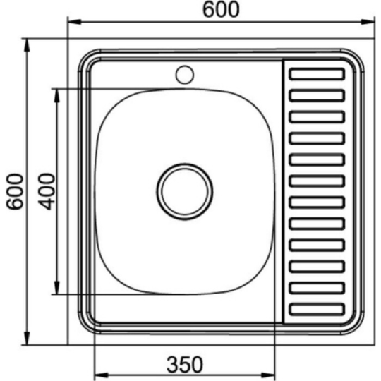 Мойка кухонная «Mixline» L 528014 (с сифоном)