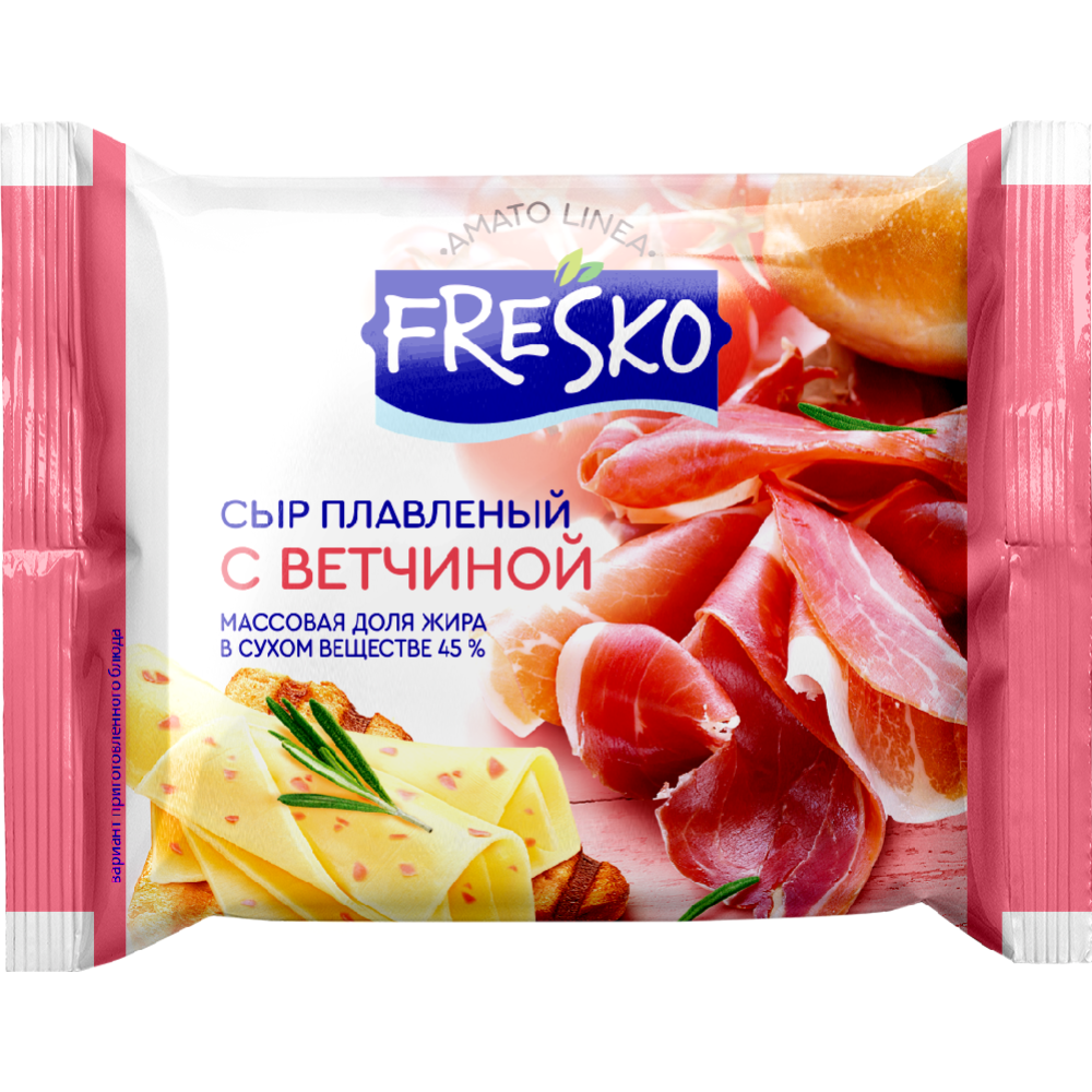 Сыр плавленый «Fresko» с ветчиной, 45%, 130 г  #0