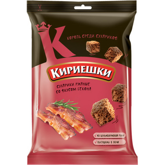 Сухарики «Кириешки» ржаные со вкусом бекона, 100 г