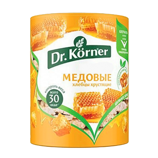 Хлебцы хрустящие «Dr.Korner» Злаковый коктейль, медовый, 100 г