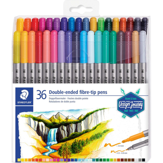 Фломастеры «Staedtler» Design Journey, двойные, 3200-TB36, 36 цветов