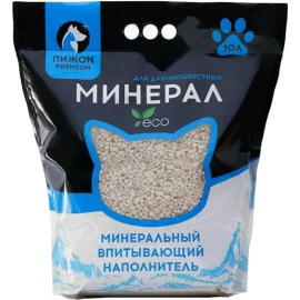 Наполнитель для туалета «Пижон» минеральный, Premium, 10 л