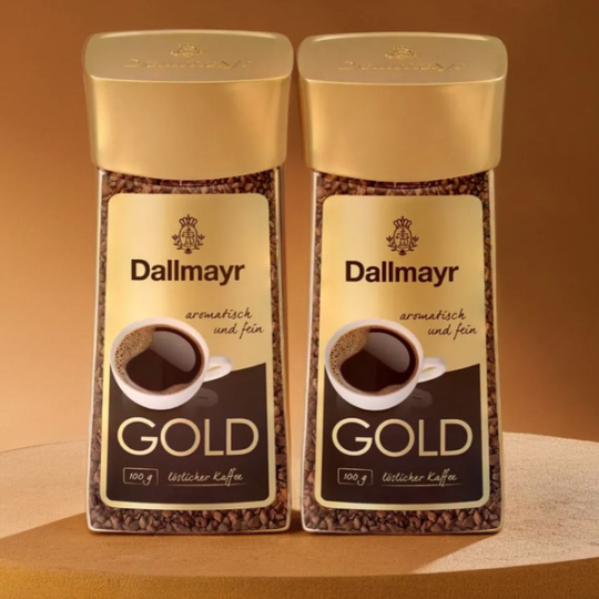 Кофе растворимый «Dallmayr» Gold, комплект из 2 баночек по 100 грамм каждая.