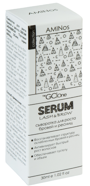 GIORGIO CAPACHINI/ Джорджио Капачини AMINos LASH&BROW SERUM Сыворотка для роста бровей и ресниц, 30мл