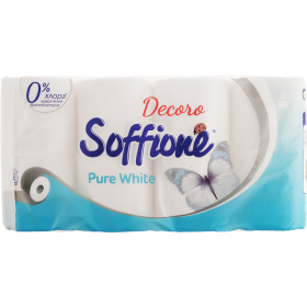 Бумага туа­лет­ная «Soffione» Pure White, 2 слоя, 8 рулона