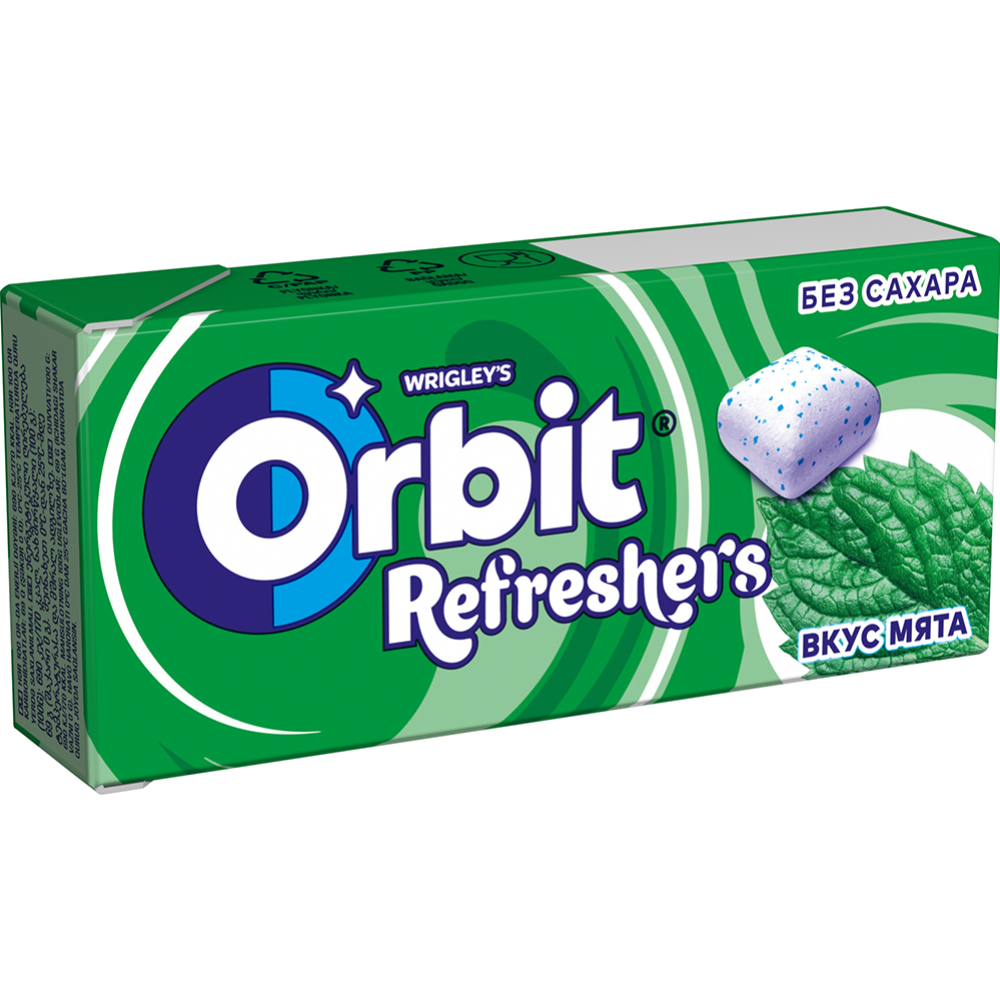 Жевательная резинка «Orbit» Refreshers, со вкусом мяты, 16 г #1