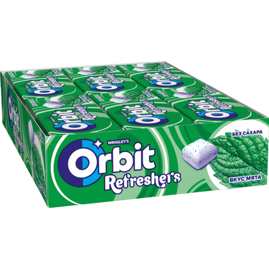 Жевательная резинка «Orbit» Refreshers, со вкусом мяты, 16 г