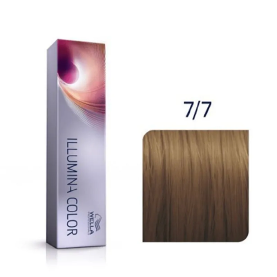 Wella Professionals Illumina Color Профессиональная стойкая крем-краска для волос 7/7 блонд коричневый, 60мл