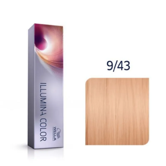 Wella Professionals Illumina Color Профессиональная стойкая крем-краска для волос 9/43 очень светлый блонд красно -золотистый , 60мл