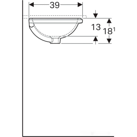 Умывальник «Geberit» VariForm, 500.749.01.2