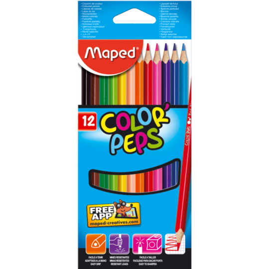 Карандаши «Maped» Color Peps, 12 штук