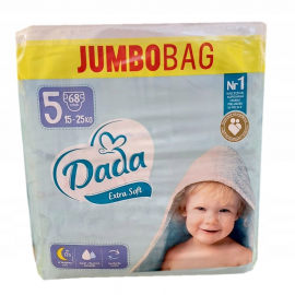 Под­гуз­ни­ки дет­ские Dada Extra Soft, размер 5, 15-25 кг, 68 шт.