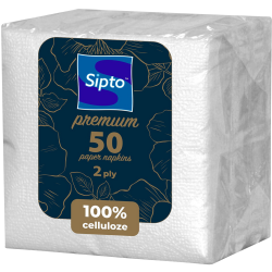 Сал­фет­ки бу­маж­ные «Sipto» Premium, 2 слоя, 50 листов
