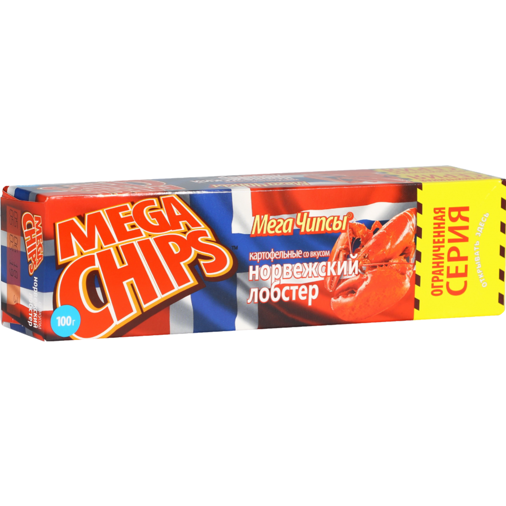Чипсы картофельные «Mega Chips» со вкусом норвежского лобстера, 100 г