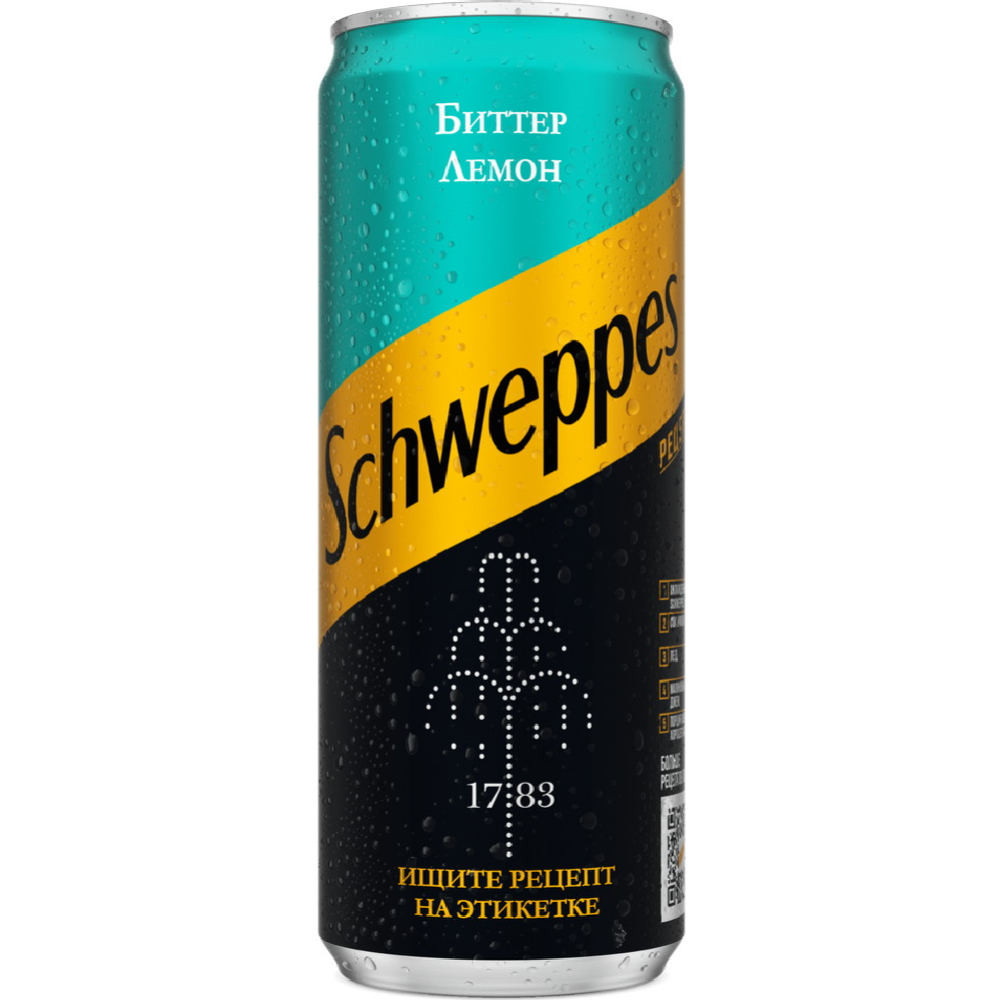 На­пи­ток га­зи­ро­ван­ный «Schweppes» биттер лемон, 330 мл