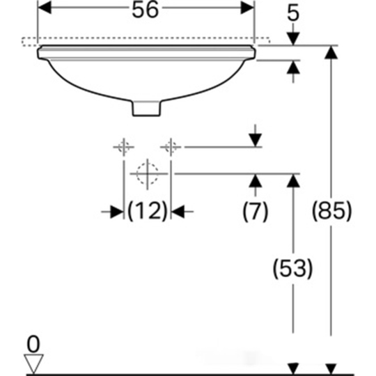 Умывальник «Geberit» VariForm, 500.754.01.2