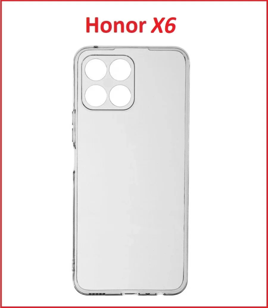 Силиконовый чехол для Huawei Honor X6 прозрачный