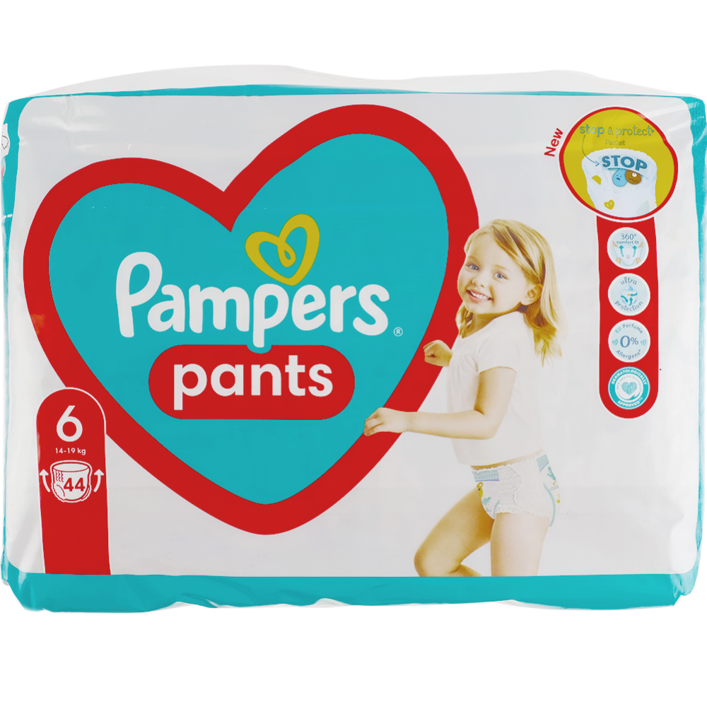 Трусики «Pampers» Pants 14-19 кг, размер 6, 44 шт